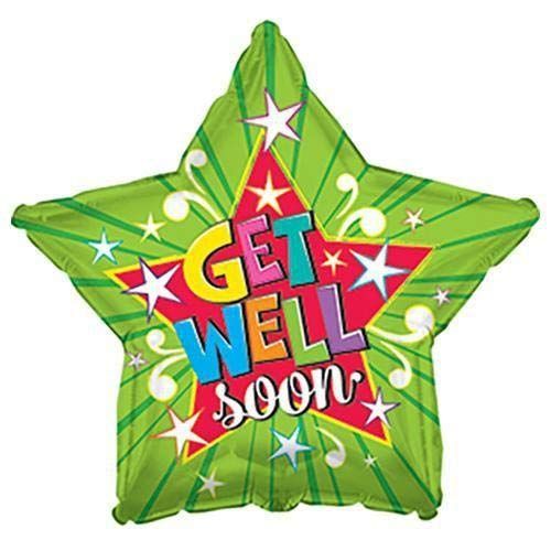 CTI Get Well Soon Star 17" Foil Balloon