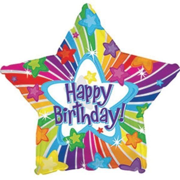 CTI Happy Birthday Bright Stars 17" Foil Balloon