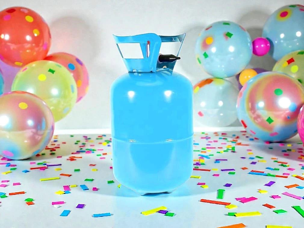Disposable Helium Cylinder for Latex and Foil Balloons - Party Decoration Kit for 50 x 9" Latex or 18 x 17" Foil Balloons.