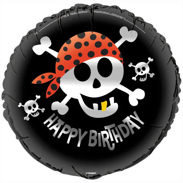 Unique Happy Birthday Pirate Fun 18" Foil Balloon