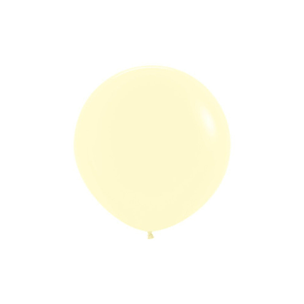 Sempertex Pastel Matte Yellow 24" Latex Balloons 3pk