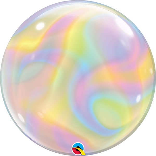 Qualatex Deco Iridescent Swirl 22"/56cm Bubble Balloon