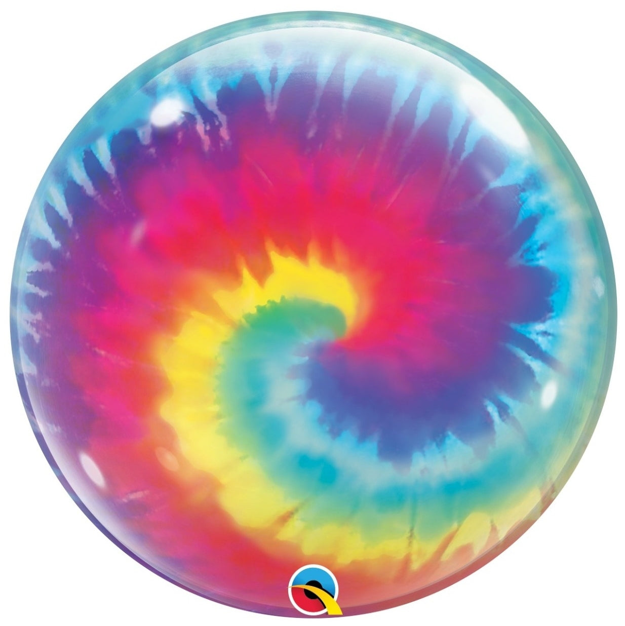 Qualatex Tie Dye Swirls 22"/56cm Bubble Balloon