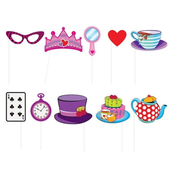 Mad Hatters Tea Party Photo Booth Props 10 Props included