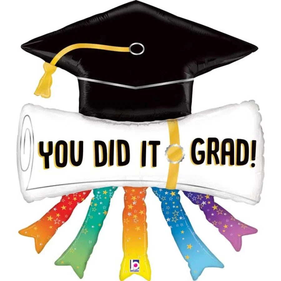 Congratulations You Did It 44" Shape Foil Balloon