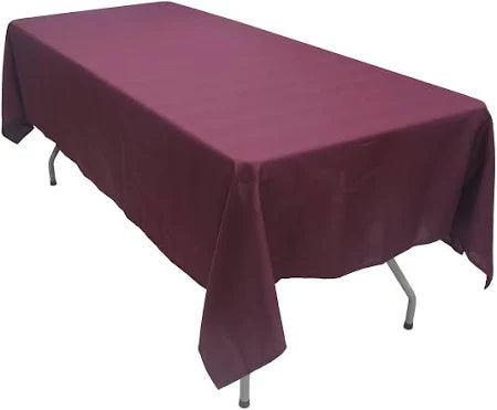 Rectangle Plastic Table Cover 54" x 108" | Burgundy