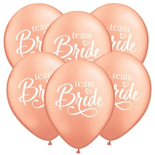 Qualatex Team Bride Rose Gold 11" Latex Balloons 25Pc/Bag