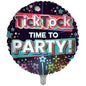 Tick Tock Time to Party Double Sided 18-inch Balloon