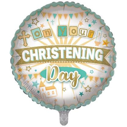 On Your Christening Day Double Sided 18-inch Balloon