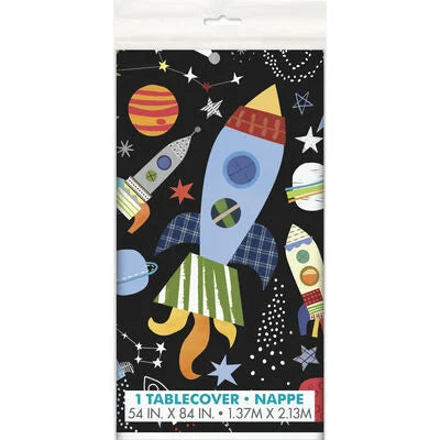 Outer Space Paper Tablecloth 54" x 84"