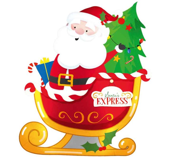 Santa Sleigh Shape | 35-Inch Northpole