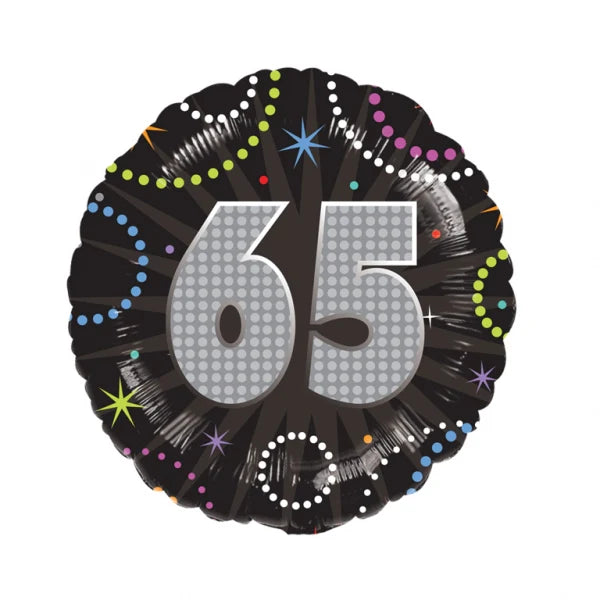 Dazzle 65 Holographic Foil Balloon 18"