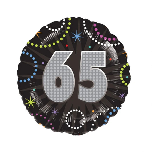 Dazzle 65 Holographic Foil Balloon 18"