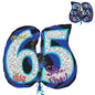 65th Birthday Large 26-inch SuperShape Foil Balloon