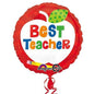 Best Teacher Apple 18" Round Foil Balloon