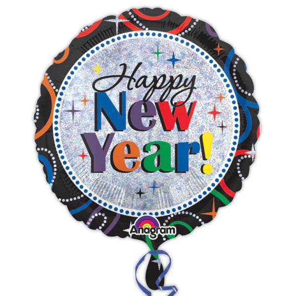 Happy New Year 3145301 Holographic 18" Foil Balloon