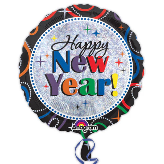 Happy New Year 3145301 Holographic 18" Foil Balloon