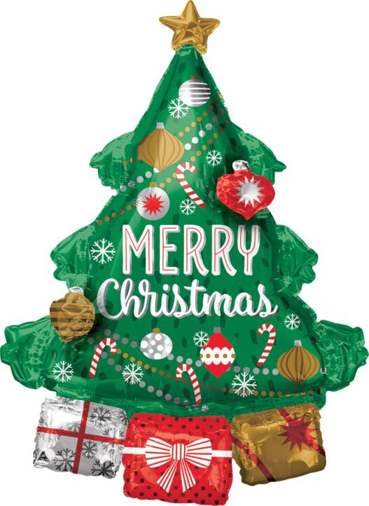 Anagram Merry Christmas Tree 34" Foil Balloon