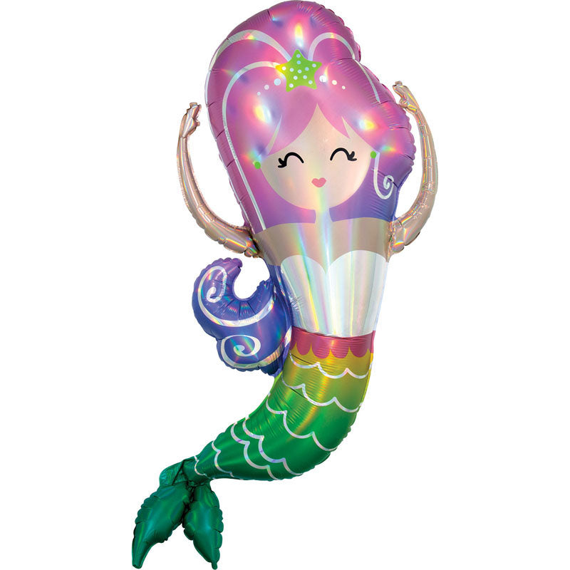 Iridescent Mermaid 41" Foil Balloon