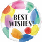 Painted Best Wishes 18" Round Foil Balloon