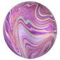 Purple Marblez Round Orbz XL 15" / 38cm Balloon