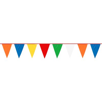 Amscan Plastic Multi Pennant Banner 18" x 120 Ft (36.5m)