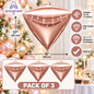 Anagram 15" x 17" Rose Gold Diamondz Foil Balloons – Pack of 3