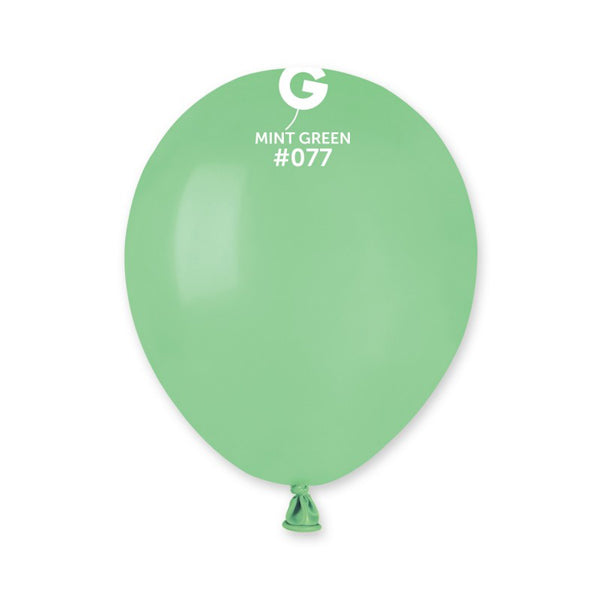 Gemar Pastel A50 Mint Green #077 5" Latex Balloons 50pc/Bag
