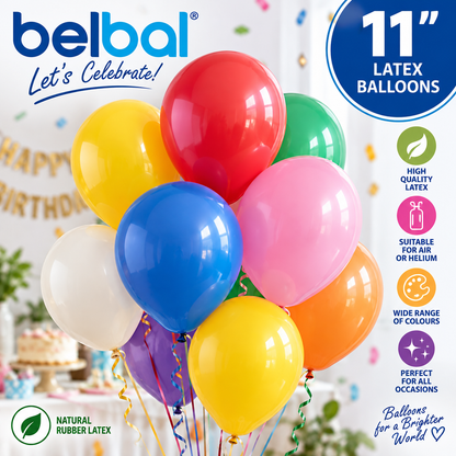 Belbal Latex Balloons 11" Pastel