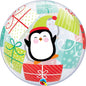 Penguin Christmas Presents 22"/56cm Bubble Balloon