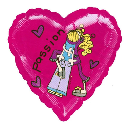Anagram Hot Pink Passion 18" Heart Foil Balloon