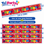 Tri Party Happy 21st Birthday Banner – 3.6m / 12ft – Cut into 4 Banners