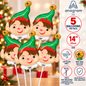 Anagram 14" Christmas Elf Foil Balloons – Pack of 5 | Air Fill Only