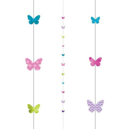 Amscan Balloon Fun Strings 1.82m Colourful Butterflies