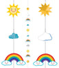 Amscan Balloon Fun Strings 1.82m Sun, Rainbow & Clouds