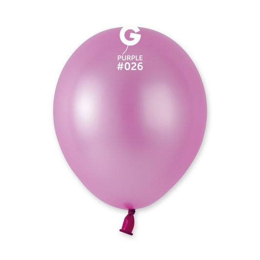 Gemar AF50 Neon Purple #026 5" Latex Balloons 50pc/Bag