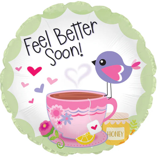 CTI Feel Better Soon Teacup 17" Foil Balloon