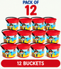 Lil Pirate Bucket 1500ml – Kids Pirate Party Bucket with Handle – Reusable Plastic Treat, Gift & Beach Bucket – Party Bag Alternative – Packs of 1, 3, 6 or 12