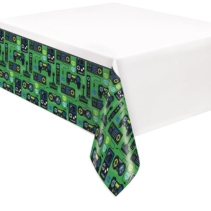 Unique Gamer Birthday Rectangular Plastic Table Cover (137cm x 213cm)