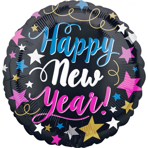 Happy New Year 3400301 Pink & Blue 17" Foil Balloon