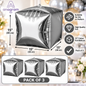 Anagram 15" Silver Cubez Foil Balloons – Pack of 3