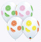 Qualatex Colorful Fruit Slices 11" Latex Balloons 50Pc/Bag
