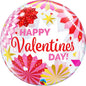 Qualatex Deco Valentine's Day Paper Fans 22"/56cm Bubble Balloon