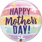 Qualatex Mother's Day Pastel Stripes 22"/56cm Bubble Balloon