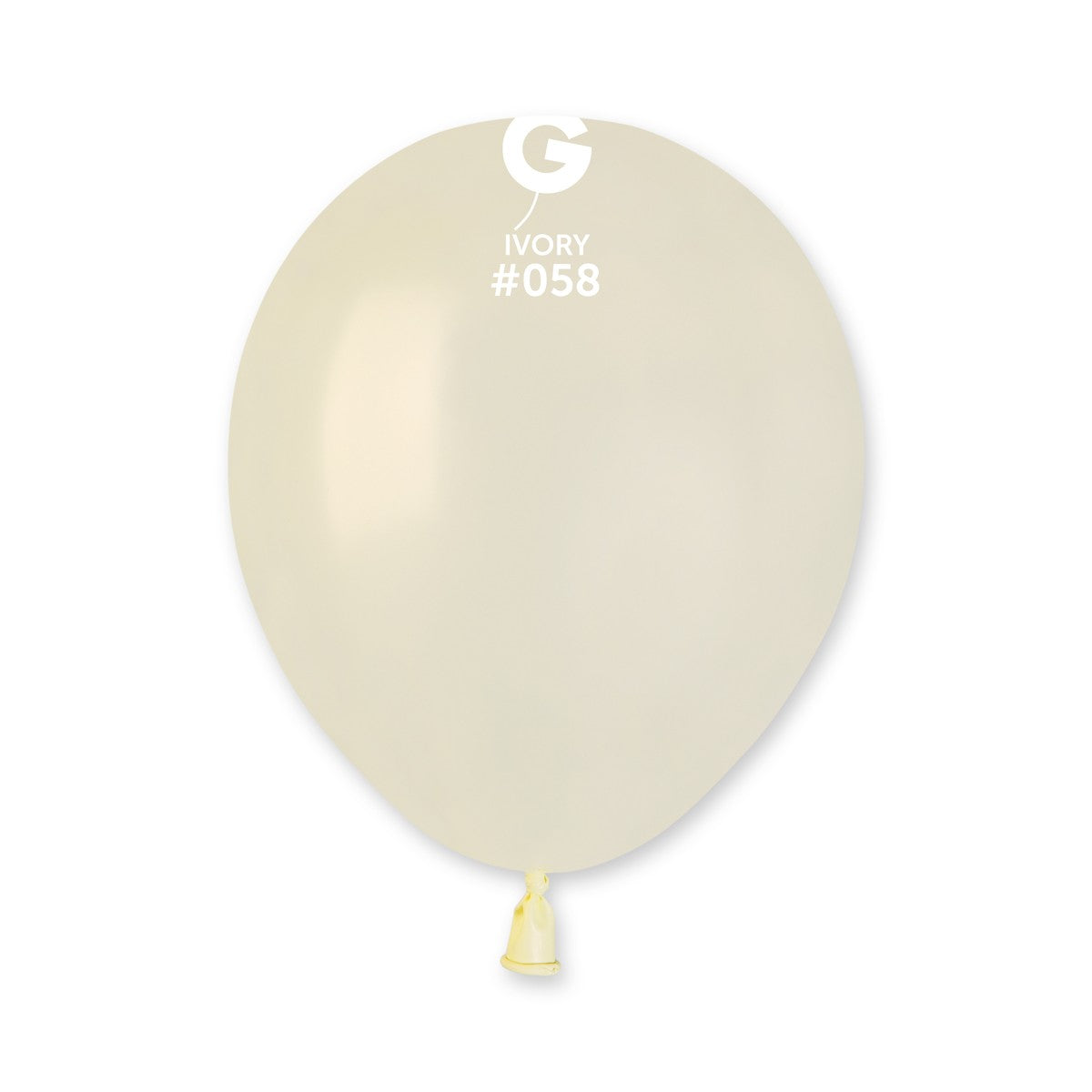 Gemar AM50 Metallic Ivory #058 5" Latex Balloons 50pc/Bag