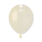 Gemar AM50 Metallic Ivory #058 5" Latex Balloons 50pc/Bag