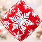 Qualatex 18" Red Holographic Snowflake Christmas Foil Balloon – Air or Helium