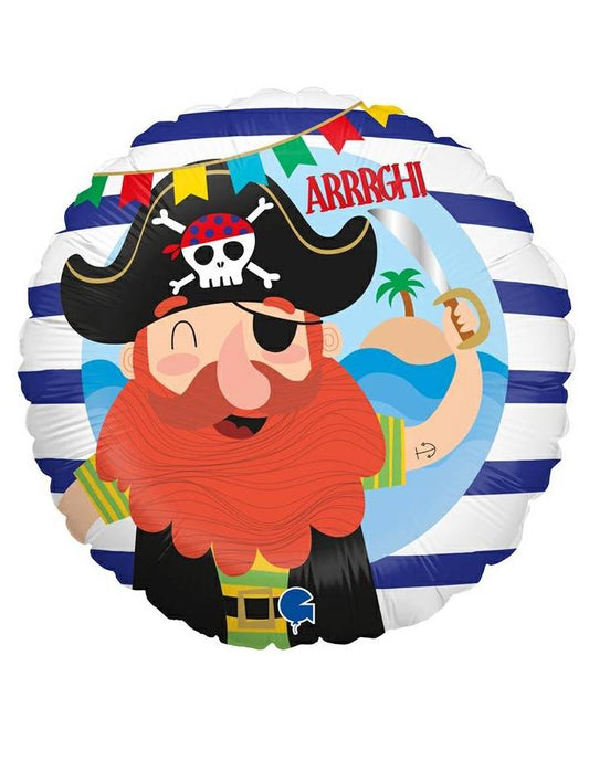 Funny Pirate Round 18" Foil Balloon