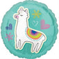 Selfie Celebration Llama 17" Round Foil Balloon