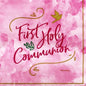 Pink First Holy Communion Paper 2-ply Napkins - 16 Pack